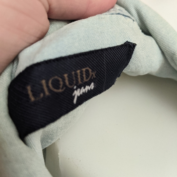 💎 Liquid Jeans Blue Jacket Vest Size M - Picture 7 of 9